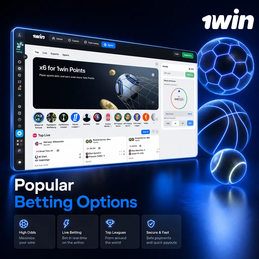 Popular betting options at 1win: Match Winner, Over/Under Totals, and Handicap Betting explained